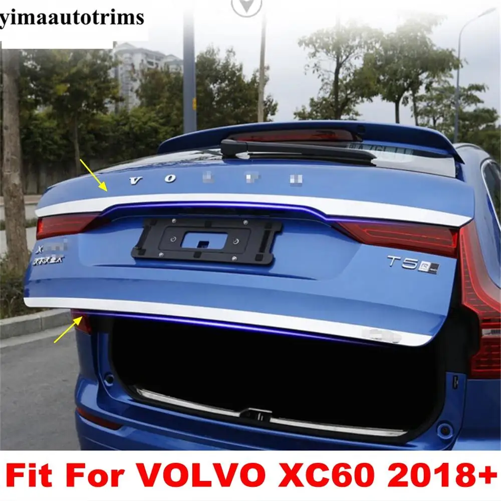 

Rear Trunk Tailgate Door Tail Up Bottom Handle Strip Decoration Cover Trim Stainless Steel Accessories For VOLVO XC60 2018 -2022