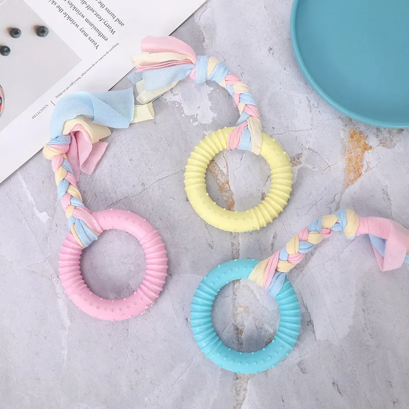 Pet Dog Interactive Toy Rope Knot Chewing Pentagram Rubber Durable Small Dog Training Chewing Molar Teethbrush Pet Toy