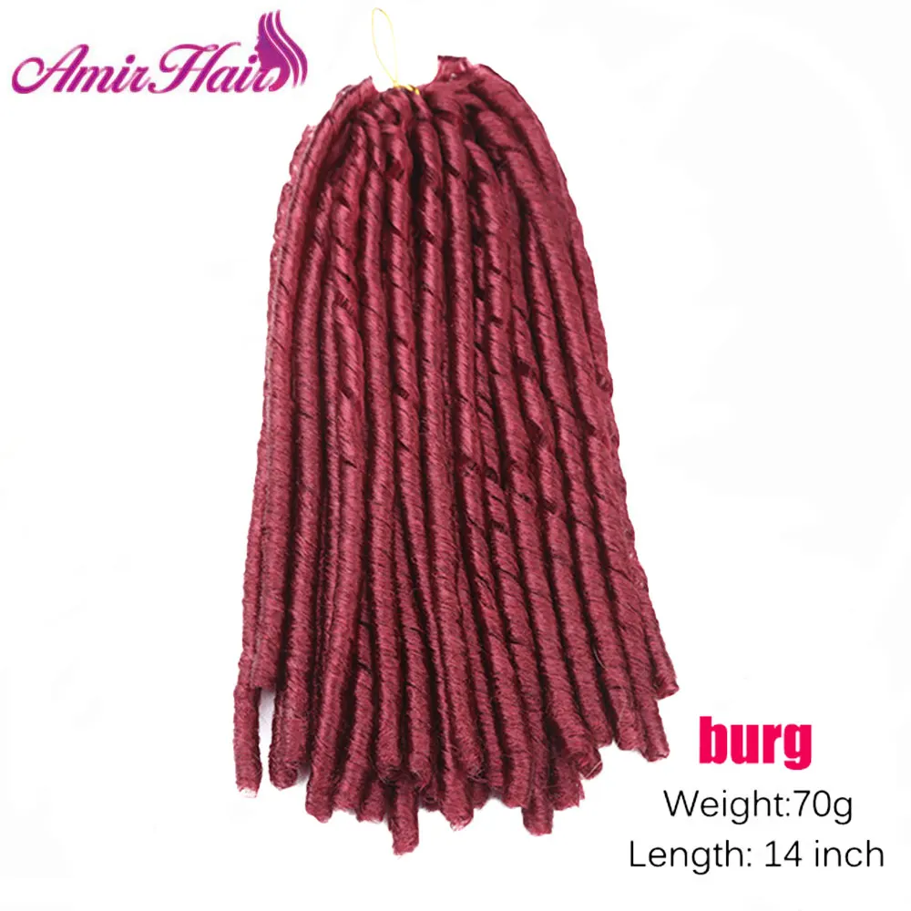 โครเชต์ Braids สังเคราะห์ Braiding Hair Extension Afro ทรงผมนุ่ม Faux Locs สีน้ำตาลสีดำ Jamaican Bounce ส่วนต่อขยายสังเคราะห์