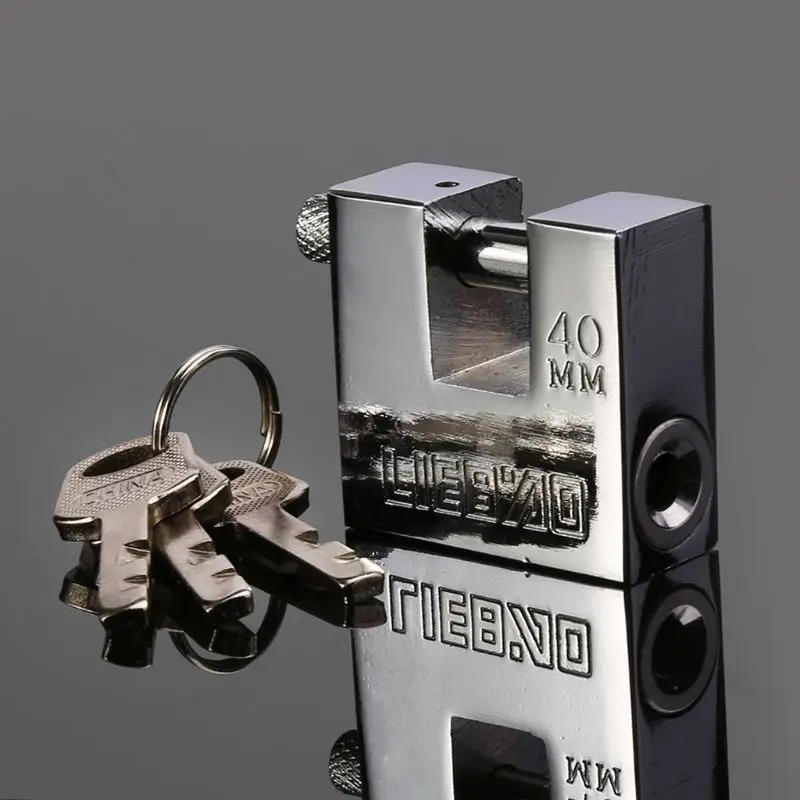 Stainless Steel Burglar Padlock Security Safety Lock Antique Horizontal Opening