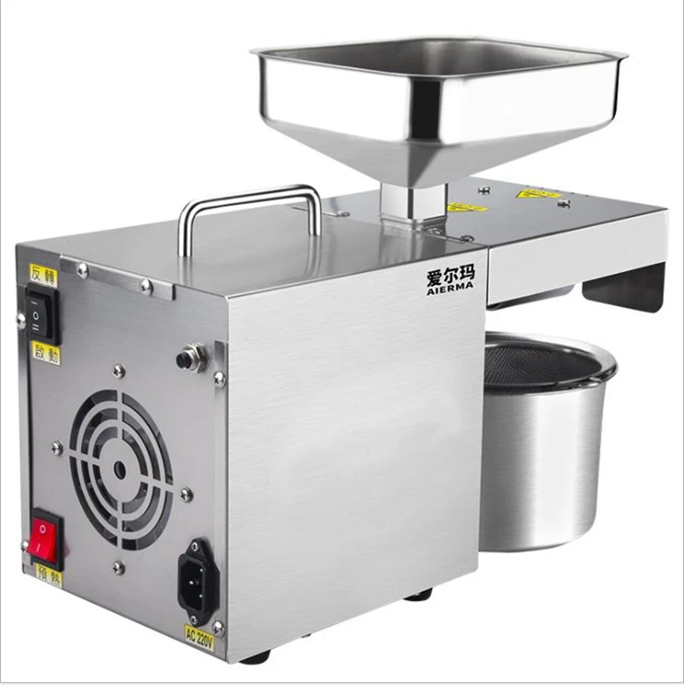 商業ステンレス鋼オイルプレススパイラルホーム小型自動家庭用ミニピーナッツオイルプレス機