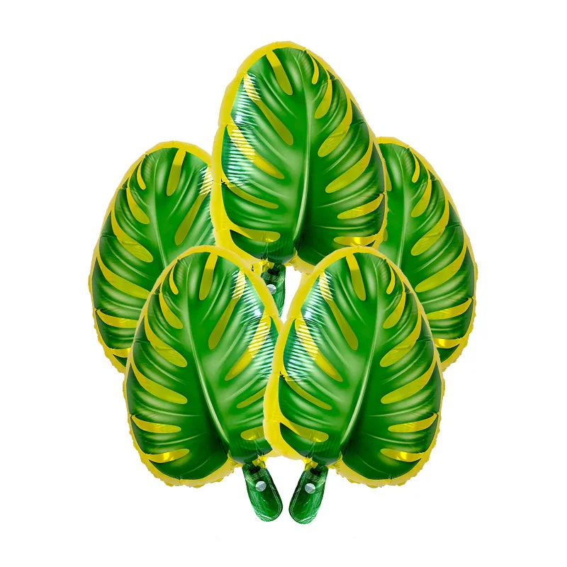Latex Balloon Green Balloons Green Palm Leaf Safari Party Hawaii Baloons Birthday Wedding Tropical Dinosaur Animal Wild Party
