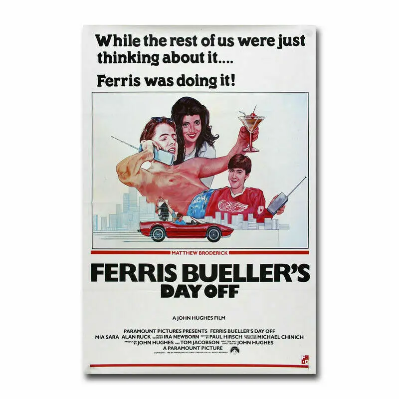 

Ferris Buellers Day Off Movie Wall Sticker Silk Poster Art Light Canvas Home Decoration