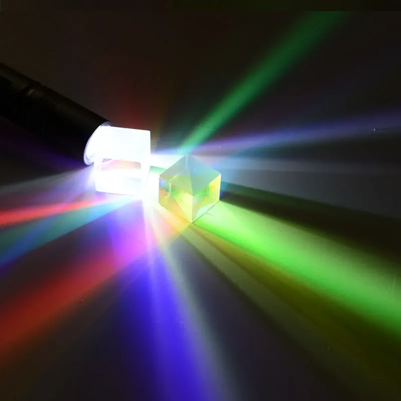 2pcs Defective Dichroic X-cube Optical Prism Cube RGB Splitter Refracted Light Photography