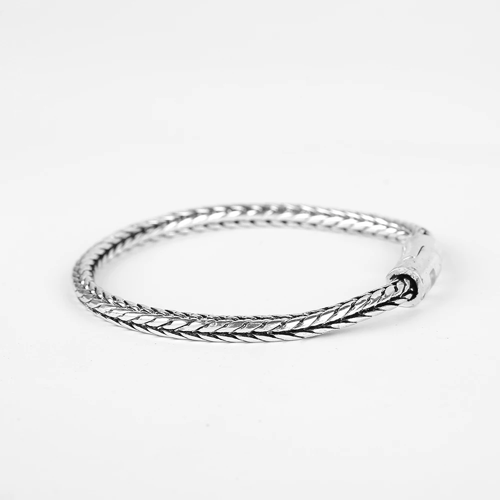 Drop Shipping Buddha Bracelet Rope Chain Ancient Silver Color Bangle Trendy Fashion Women\'s Jewelry Wholesale B1019-8