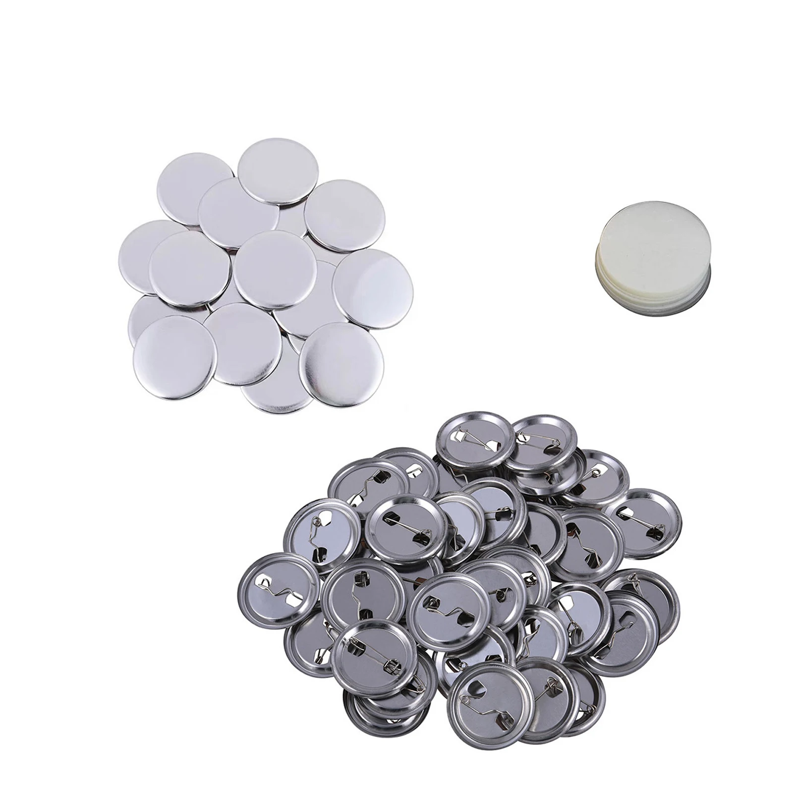 New 25mm-56mm KeyChain Blank Badge Pin Button Maker Parts for Button Maker Machine Supplies Part DIY Badges Set 50/100/200Pcs