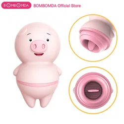 Cute Pink Pig Tongue Vibrator Licking Vibrator Sex Toy for Women 10 Mode Clitoris Nipple Massage Vagina Balls Adult Erotic Toys