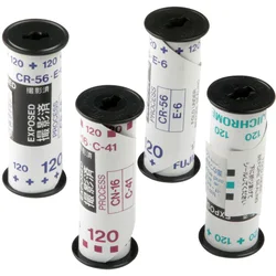 eTone 4x 120 220 Assorted Empty Spools With Backing Paper for Roll Film Hand-Roll Re-Roll