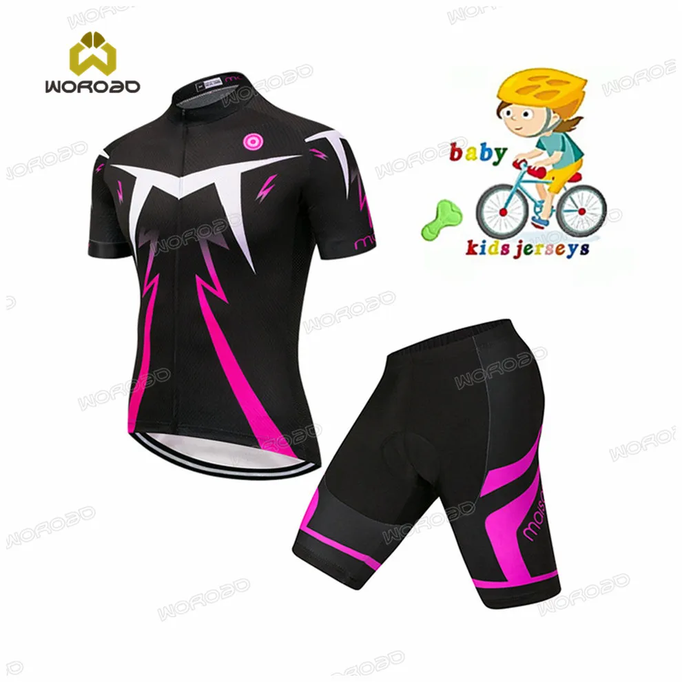 2021 Children\'s Cycling Bike Jersey Set Team Bicycle Clothing Suit Short Sleeve Clothes MTB Kids Cycling Wear Summer Suit