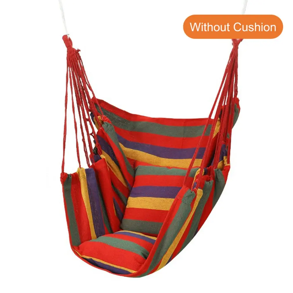 Outdoor Hammock Chair Canvas Leisure Swing Hanging Chair Indoor Outdoor Swing Seat for Garden Patio Camp Home Leisure 200KG Load