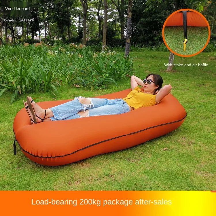 WolFAce Nylon Lazy Inflatable Sofa Bed For Adult Clip Net Inflatable Sofa Lazy Outdoor Camping Surfing Bed 2021 New Dropshipping