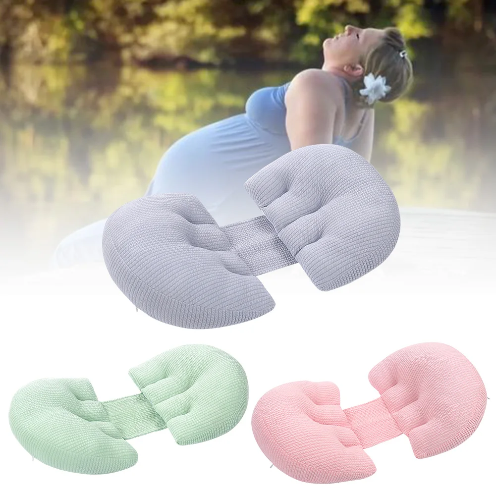 Almohada de algodón lavable para dormir de lado durante el embarazo, soporte de maternidad para el vientre, protección de la cintura