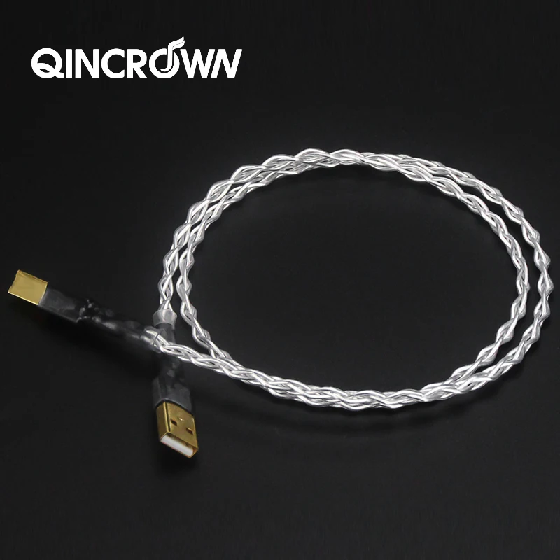 USB audio cable HiFi data line square port player upgrade cable A-B DAC audio cable USB A-A2.0 interface