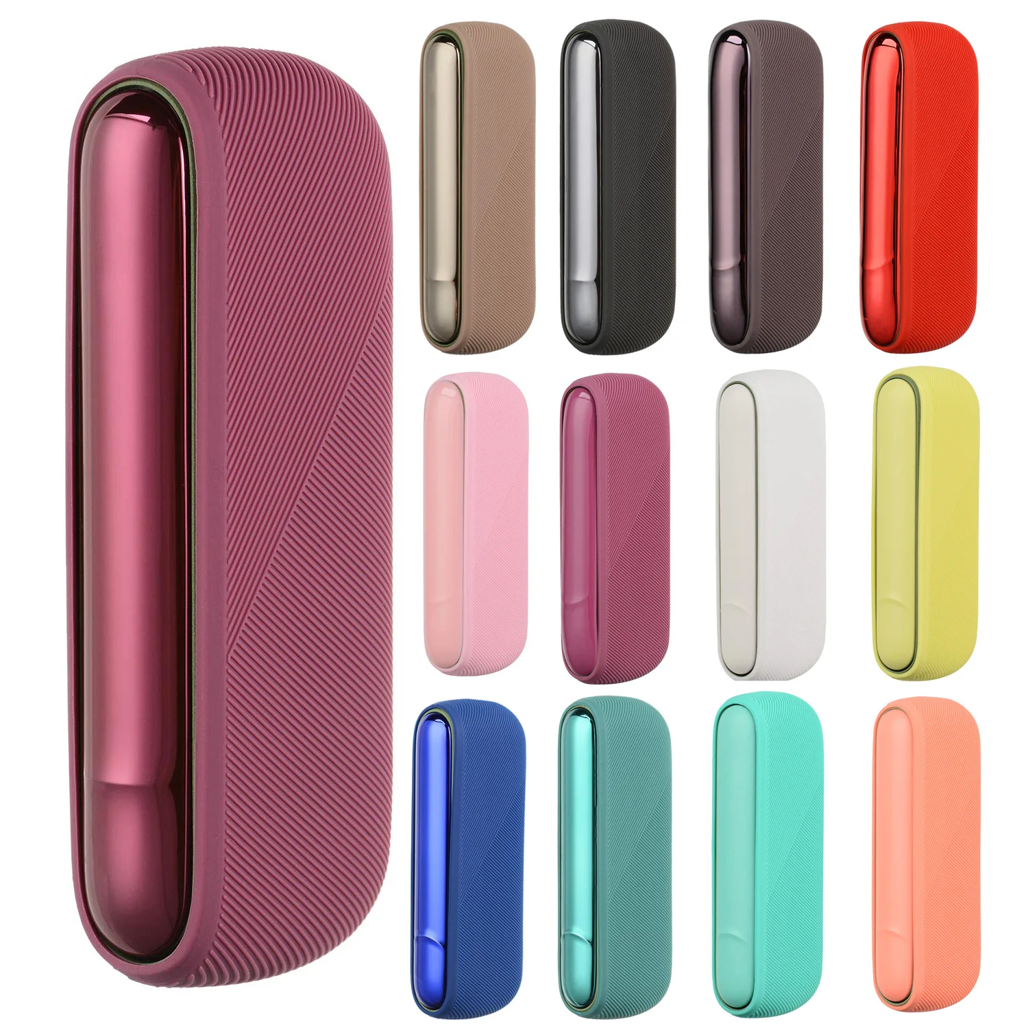 10 Color High Quality Silicone Case with Door Cover for IQOS ILUMA Full Protection Case Side Cover