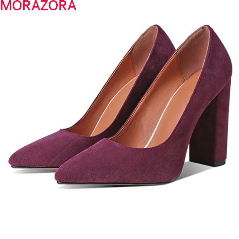 MORAZORA 2021 Big Size 34-43 Women Pumps Ladies Party Wedding Shoes Summer Shallow Pointed Toe Party Wedding Shoes