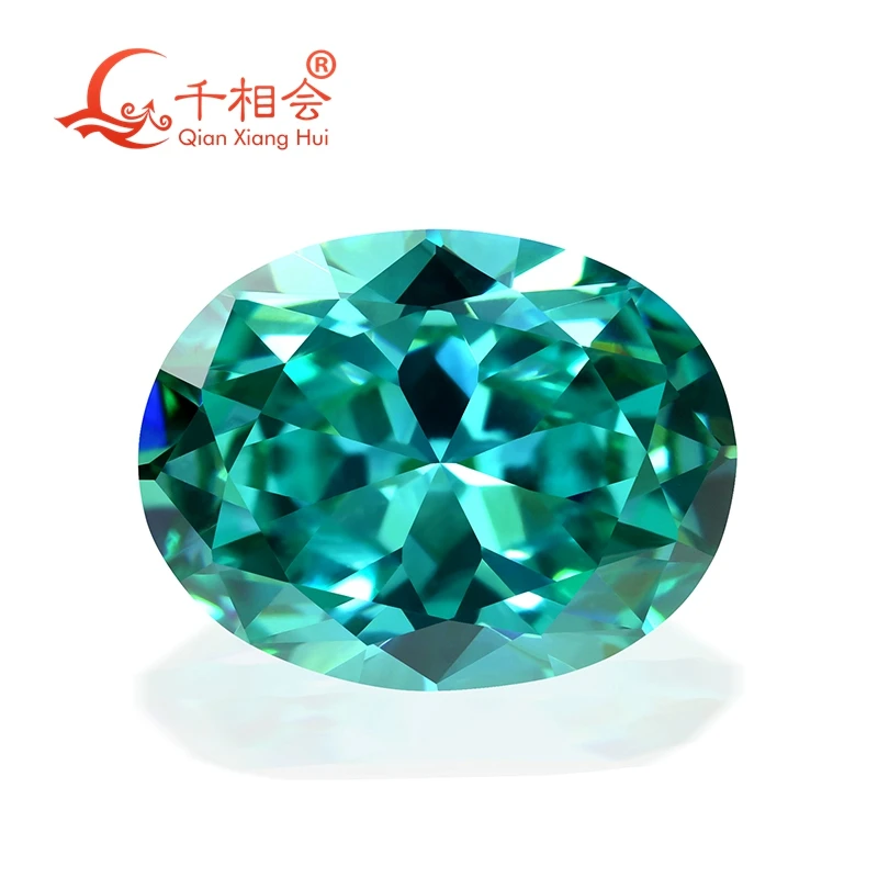 

oval shape cubic zirconia special color multi blue-green color cz loose stone