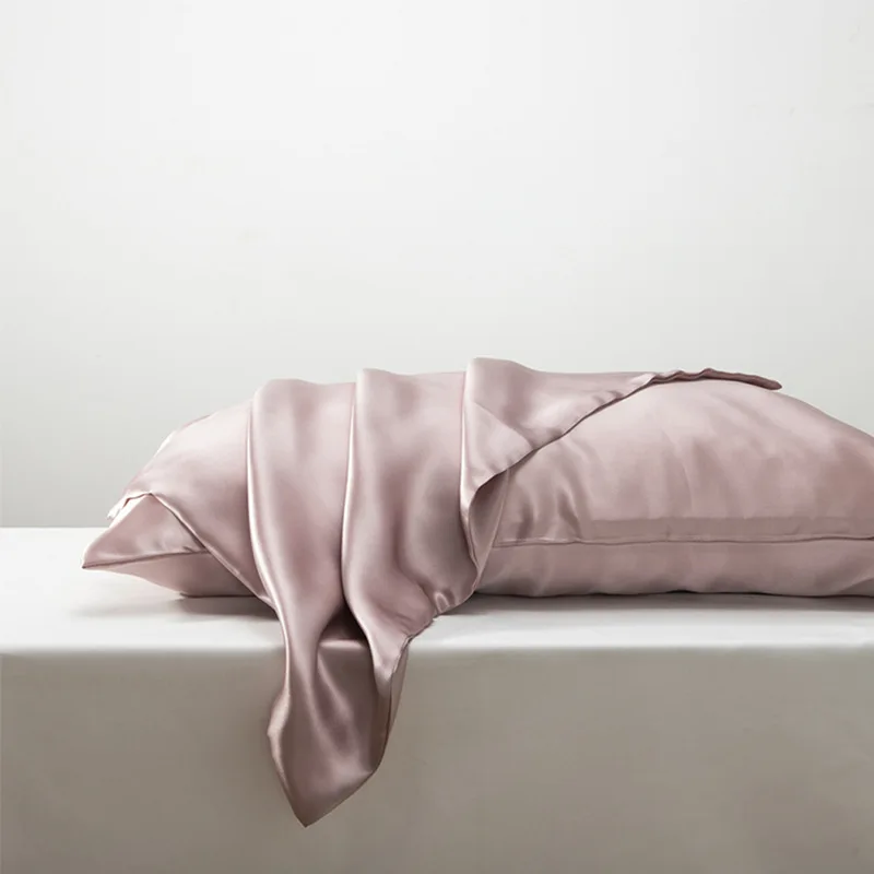 48x74 High Quality 19 Momme Modern Simple Dyed Solid Color 19 Momme Private Label Silk Pillowcases