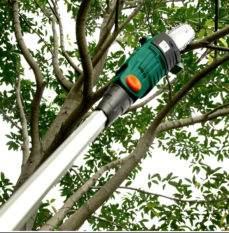 High Quality Electric High-altitude Chain Saw Telescopic Pruning Shears Fruit Tree Scissors Chainsaw 600W 220v/50HZ 10m/s
