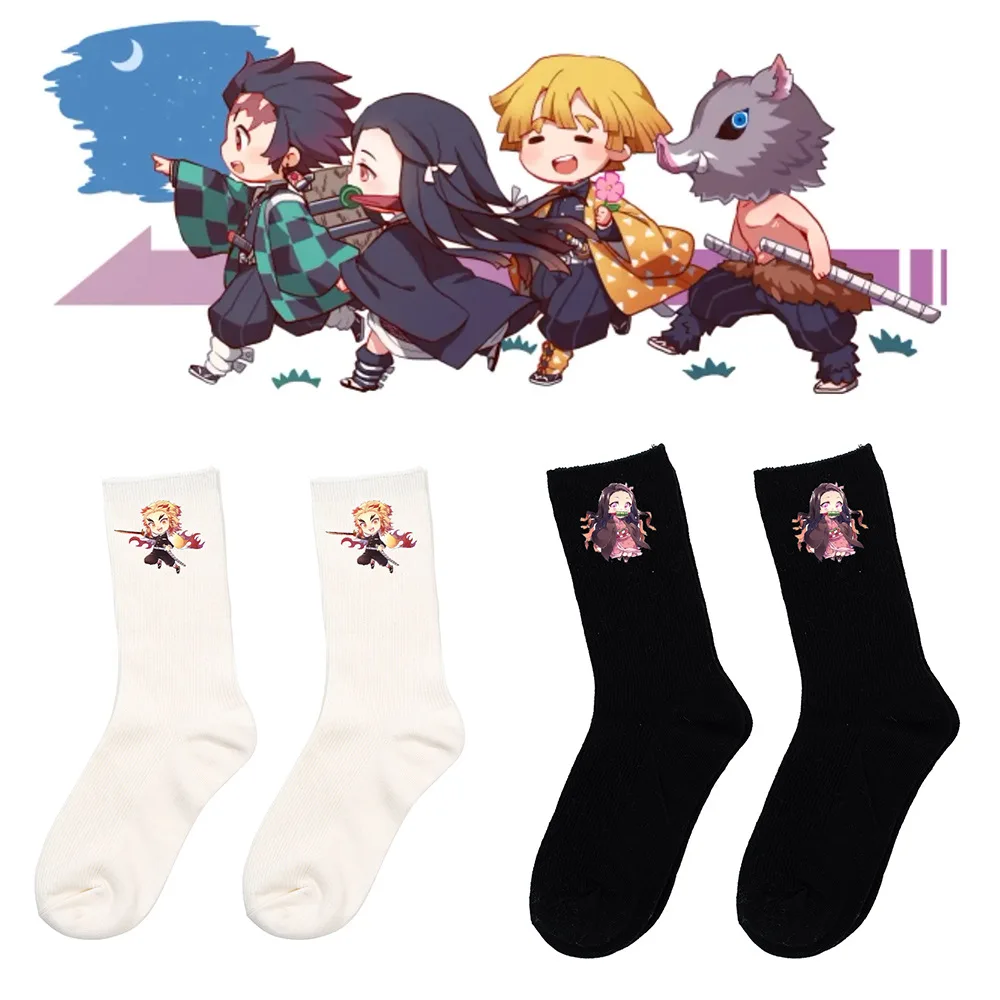 Anime Socks Demon Slayer Kimetsu No Yaiba Todoroki Shoto Cartoon Cosplay Props Sockings Accessories Halloween