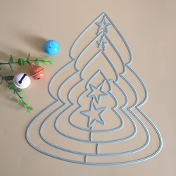 New 4 Christmas trees Metal Cutting dies Decorative DIY Scrapbooking Steel Craft Die Cut Embossing Paper Cards Stencils