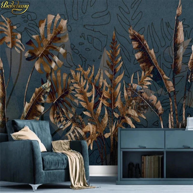 

beibehang Custom 3d wallpaper mural abstract retro rural rural rain forest plant light luxury background wall papel de parede