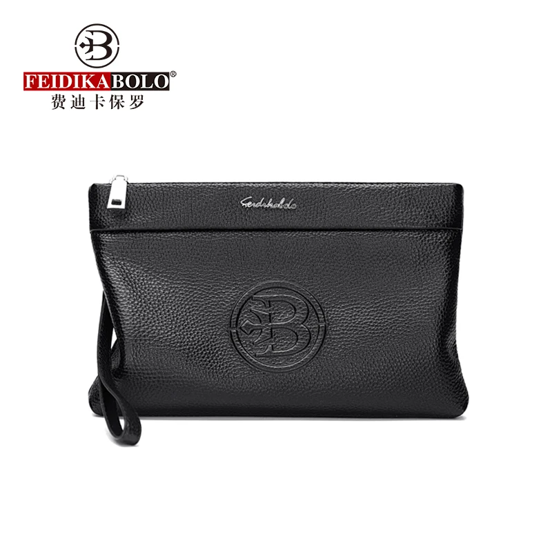 Vintage Cowhide Leather Men Clutch Bag Business Male Mobile Bag Cash Wallets 2021 New Long Wallets Fashion Man Clutches Purse