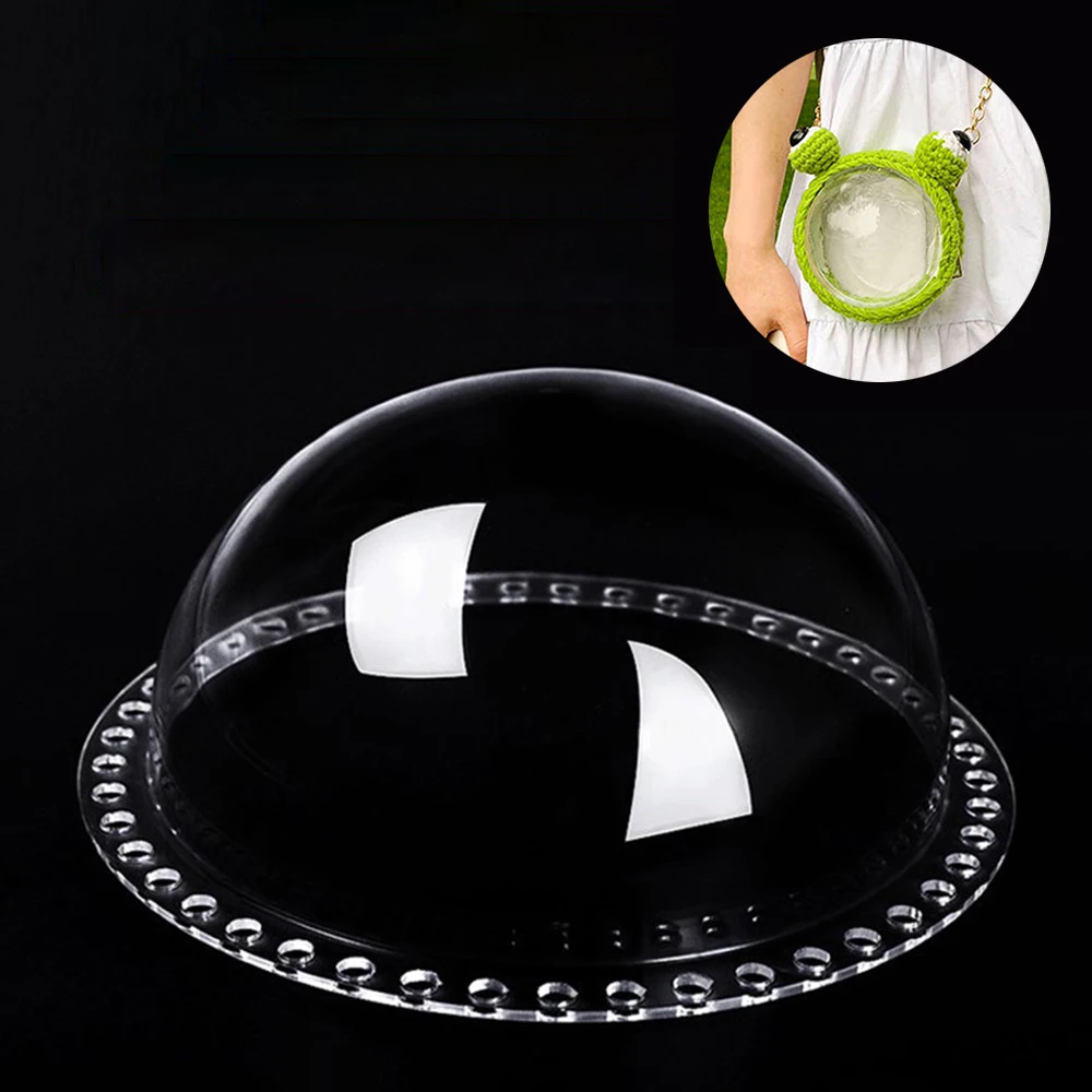 1 Piece Brand New 45 Holes 17cm Dome Clear Cover Set Acrylic Material Explosion Proof, Drop , Smash Resistant Handmade Woven Bag