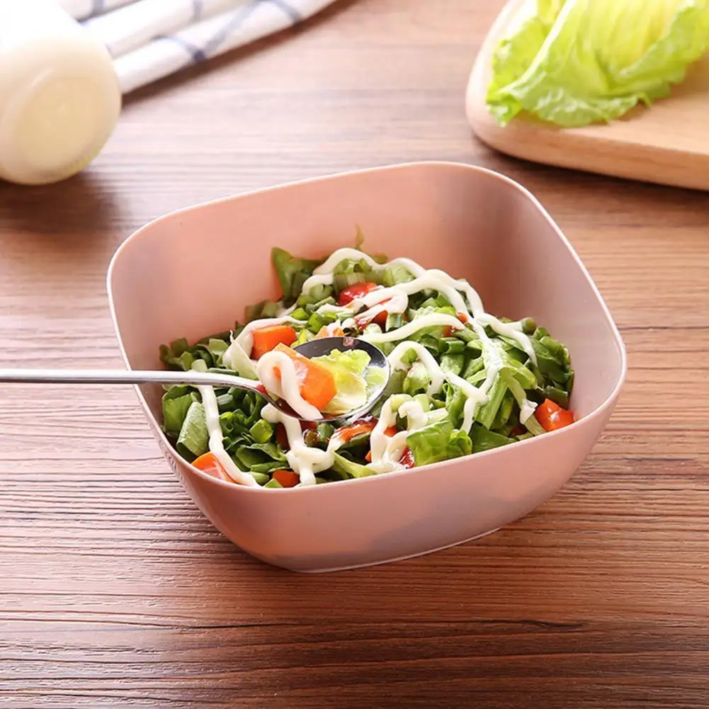 Plastic Bowl BPA Free Square Bowl Safe Portable  Beautiful Unbreakable Durable Salad Bowl