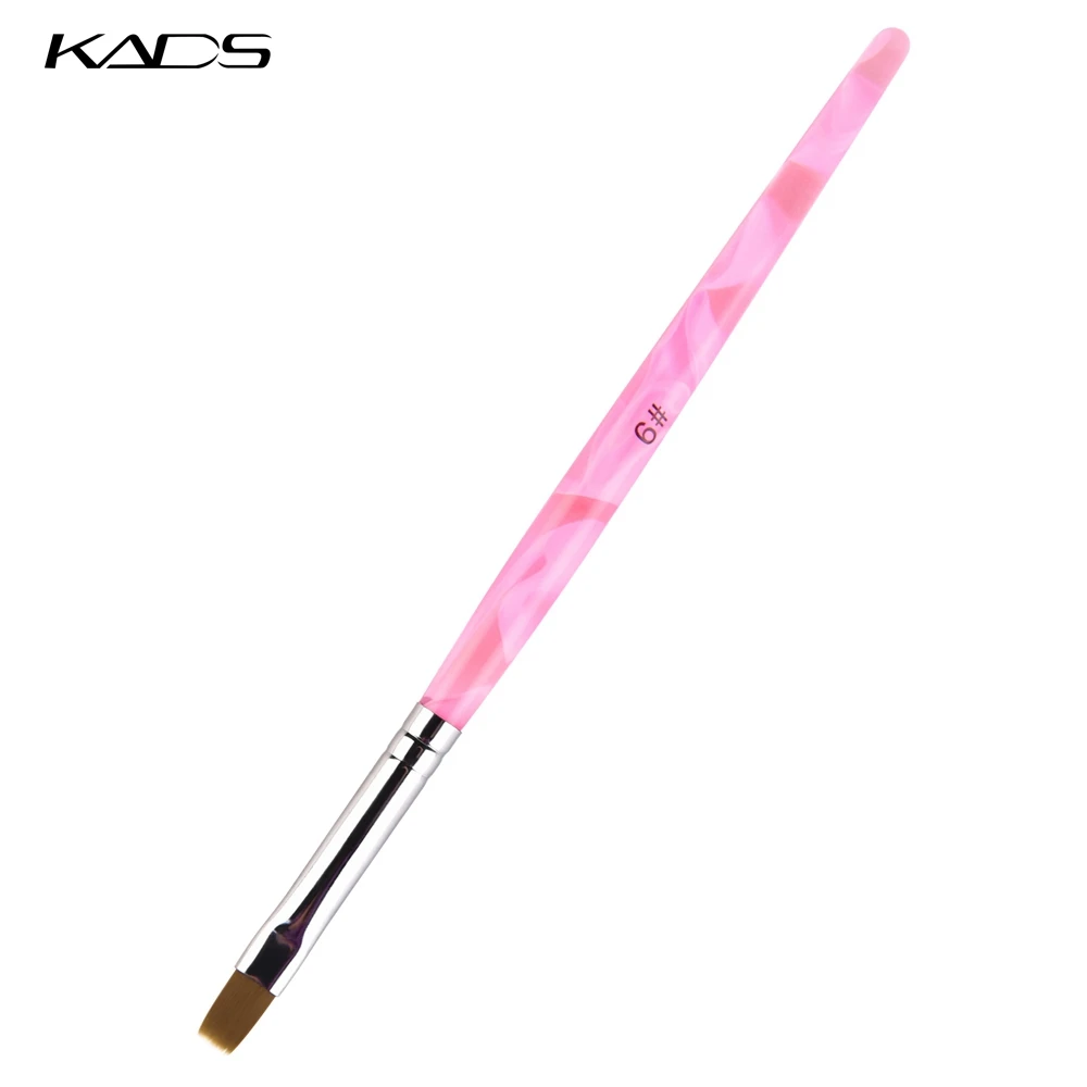 KADS No.4/6/8 Nail Brush Pen UV Gel Painting Brush Acrylic Extension Gel Polish Drawing Pen DIY Manicure Tool Pink Handle