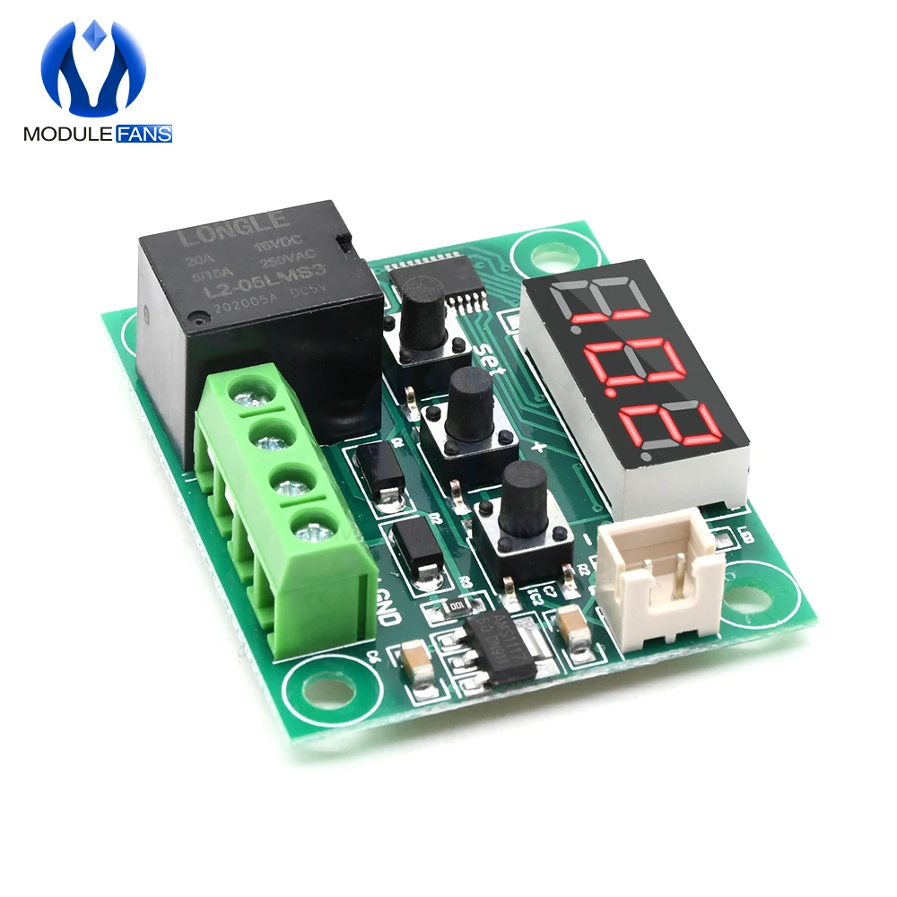 W1209 DC 5V 12V 24V Rood Blauw LED Digitale Thermostaat Temperatuurregeling Thermometer Module + NTC waterdichte Sensor Draad