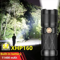 Super XHP160 Powerful Led Flashlight Torch XHP90 P70 High Power Tactical Flashlight USB Rechargeable Waterproof Flash Light