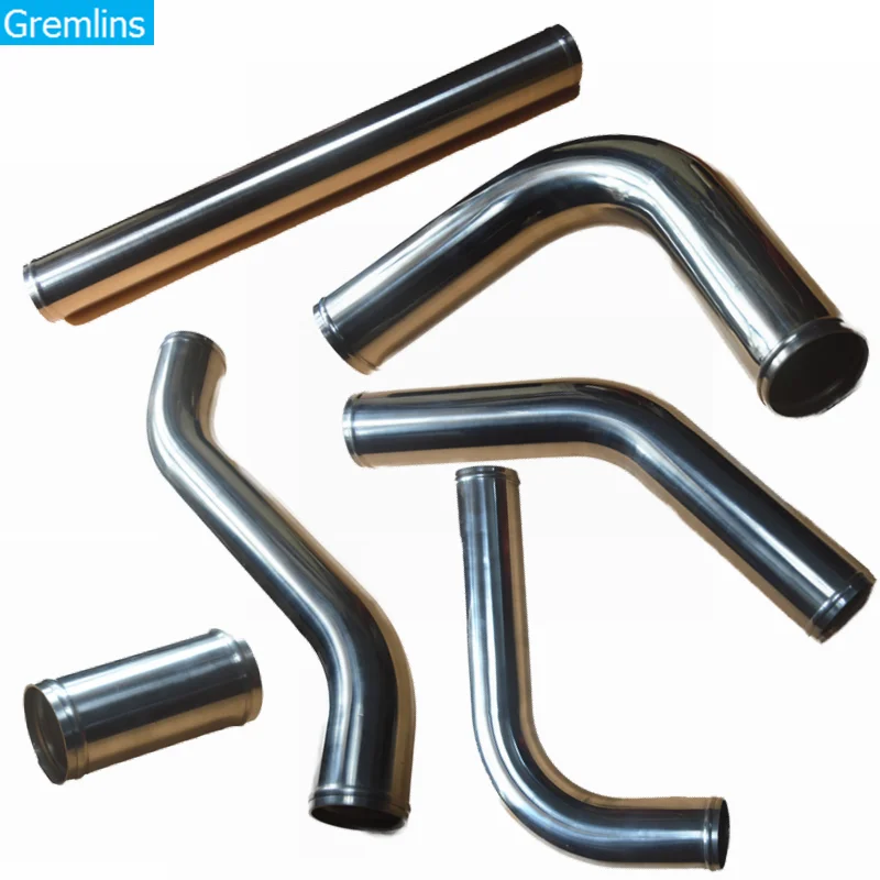 Uniwersalna aluminiowa rura 2,5 cala 51/57/63/76mm do dolotu powietrza w samochodach wyścigowych, intercooler, kąty 0/45/90/180 stopni, typ L/S