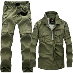 Uniformes táticos militares masculinos, macacão de bolso múltiplo removível, calça casual de algodão, ternos táticos de camuflagem, S-5XL, novo