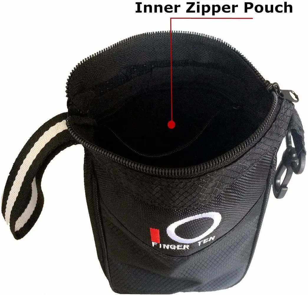 Bolsa de Golf con Clip para hombre y mujer, bolso con varios bolsillos, gancho con cremallera, soporte de nailon duradero para objetos de valor