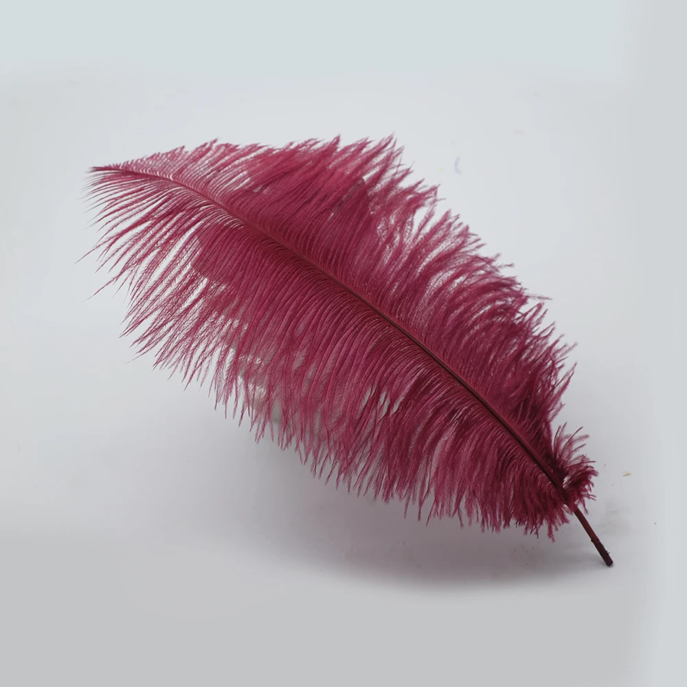 High Quality 10/300pcs Burgundy Ostrich Feathers 15-55cm/6-22\