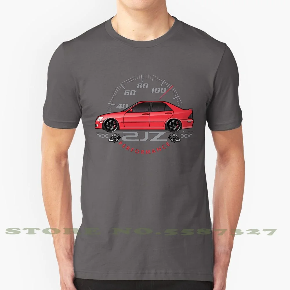 Red Is300 100% Cotton T-Shirt Is300 Is200 200 300 1999 99 2000 00 2001 01 2002 02 2003 03 2004 04 2005 05 Altezza 2Jz Engine