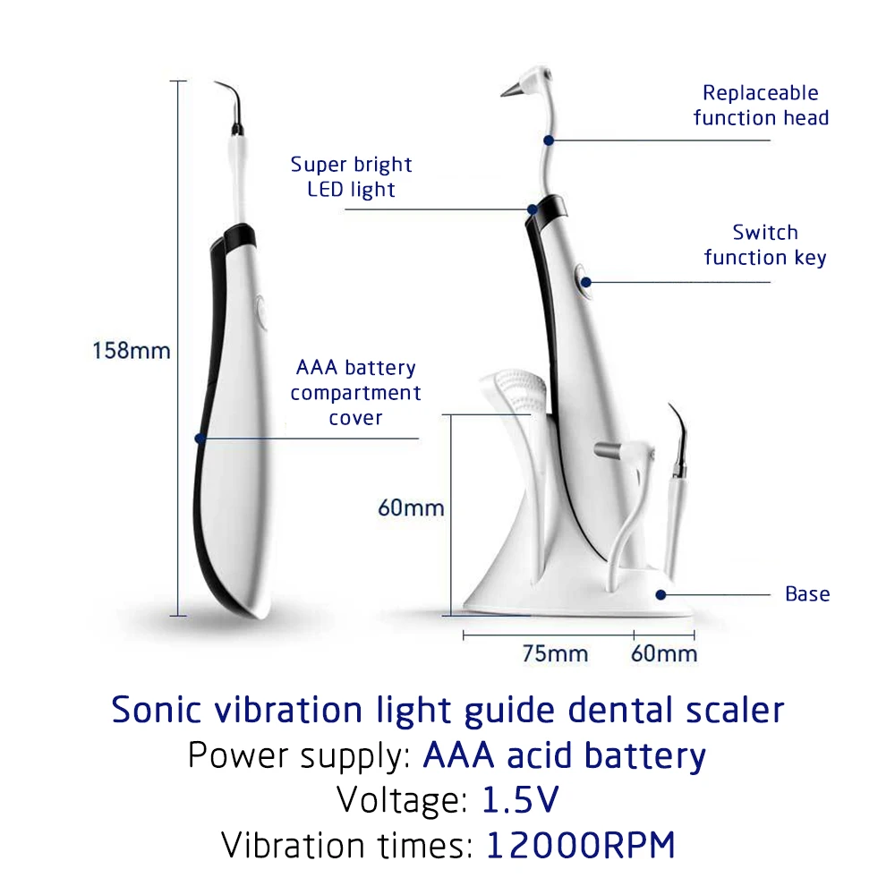 ไฟฟ้า 5 In 1 Sonic scaler ฟันเครื่องดูดฝุ่นการสั่นสะเทือนความถี่คราบ Plaque Remover ทันตกรรมทำความสะอาด Whitening Scaler