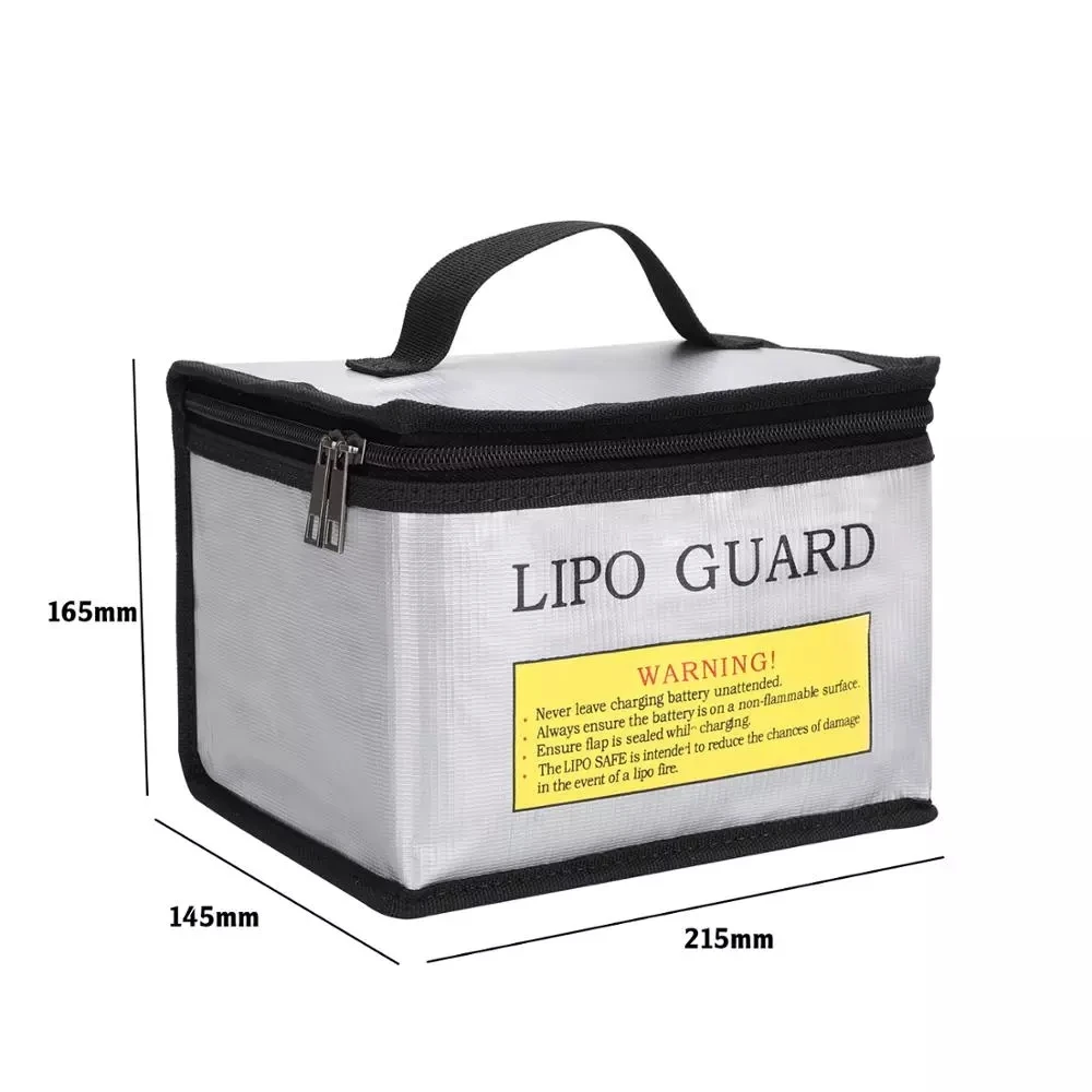 Large Fireproof RC Lipo Battery Safety Guard Charge Bag  Portable Lithium Polymer Battery Storage Box Handbag 21x16x15.5cm