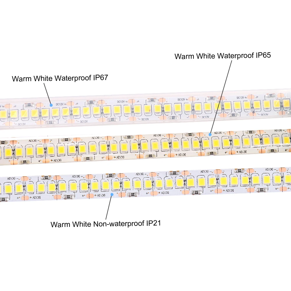 5m LED Strip Lights 24V 12V 2835 240LED Flexible Led Tape Light Super Bright IP65 Waterproof Orange Warm Cold Natural White