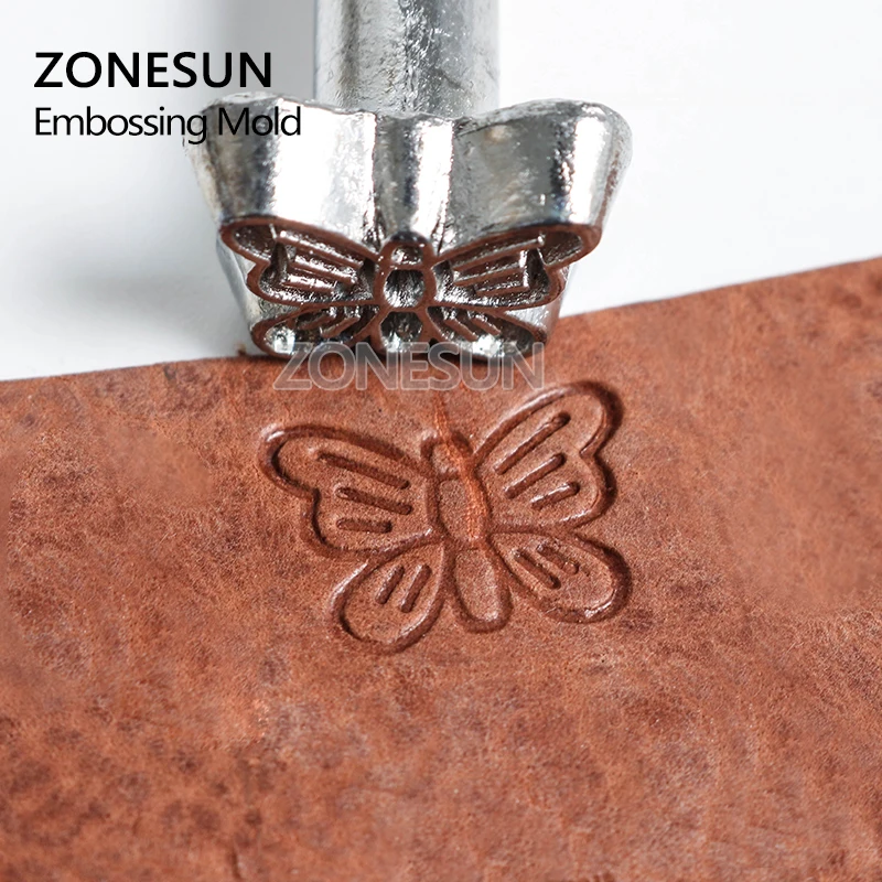 ZONESUN strumenti per kit di goffratura in pelle Leathercraft modello in pelle timbratura stampo per goffratura modello in pelle incidere strumento