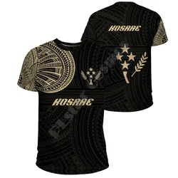 Polynesian fashion clothing 8 colorful tops for men and women 3D printing short sleeve T-shirt Kosrae 3D printing 2021