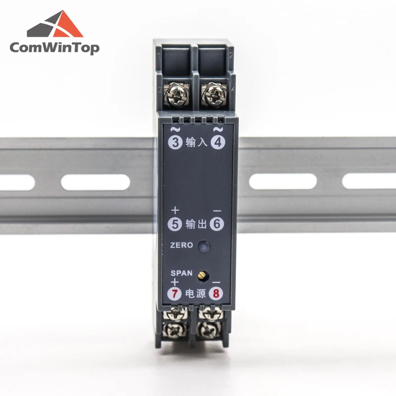 Din Type AC Voltage Transmitter 0-1000V Input 4-20mA/RS485 Output AC Voltage Signal Transducer Voltage Sensor
