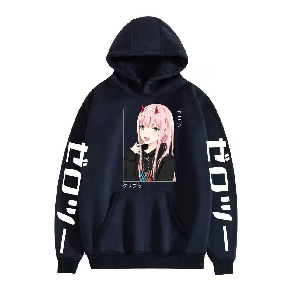 Anime Darling In The Franxx Zero Two Hoodies Harajuku Casual Streetwear Graphic Sweatshirts Unisex Hoodies New
