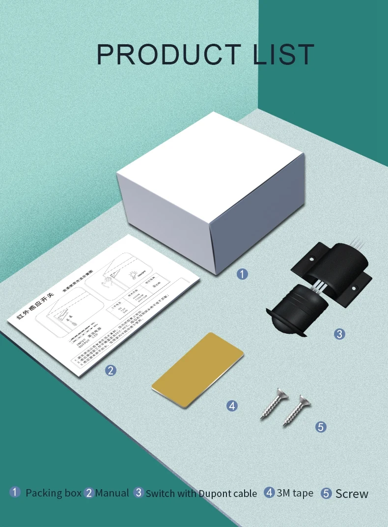 Intelligente LED-Beleuchtung für Smart Homes mit Sensor, DC12V 24V, Infrarot-PIR-Bewegungsmelder, automatischer Sensorschalter – Detail 16