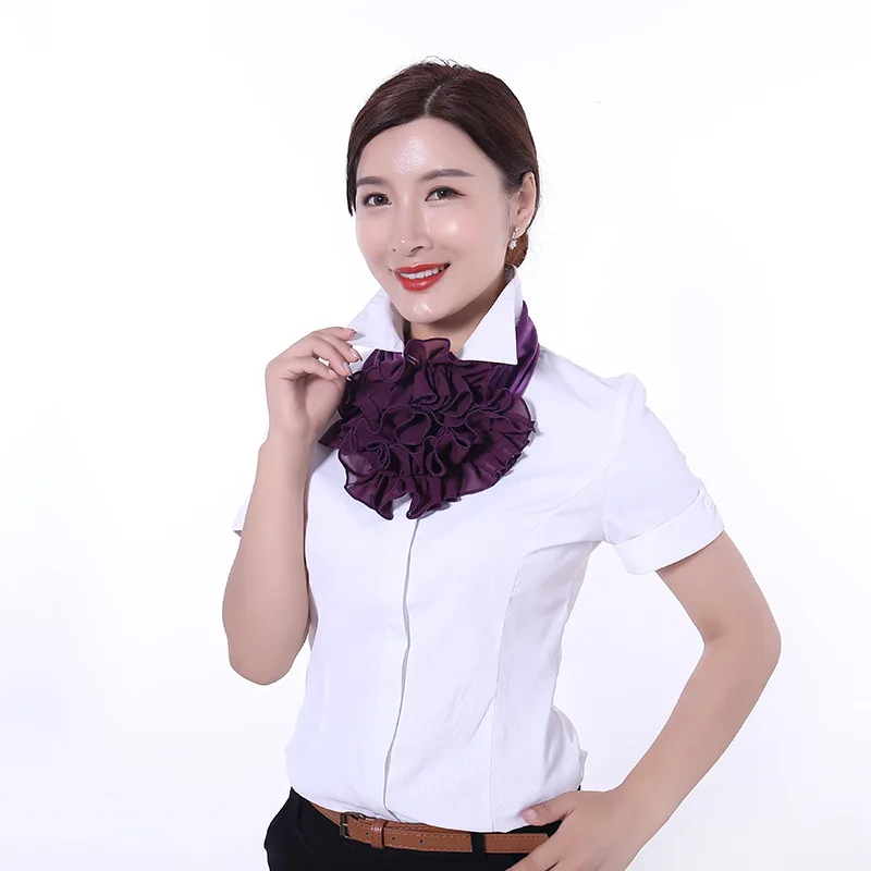 2024 Winter Women Scarf Fashion Floral Collar Scarf Luxury Flower Printed Neckerchief Ring Neck Scarves