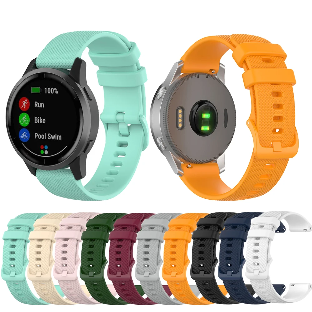 

Ремешок силиконовый для Garmin Vivoactive 3 vivoactive 4/4S Sport, мягкий быстросъемный браслет для наручных часов, 18 20 22 мм