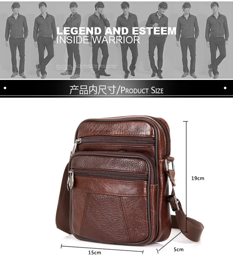 Factory Direct New Boutique Men\'s Bag Fashion Business Full-Grain Leather Shoulder Bag Outdoor Messenger Bag