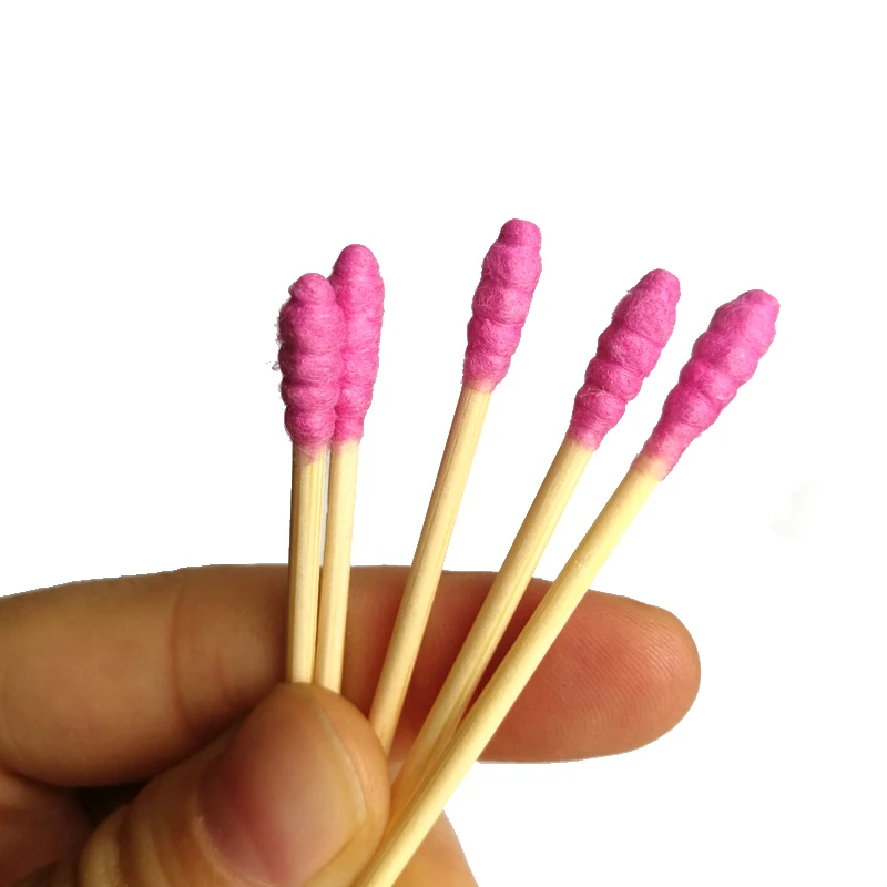 100Pcs Double Head Cotton Swab Bamboo Sticks Cotton Swab Disposable Buds Cotton For Beauty Makeup Nose Ears Cleaning