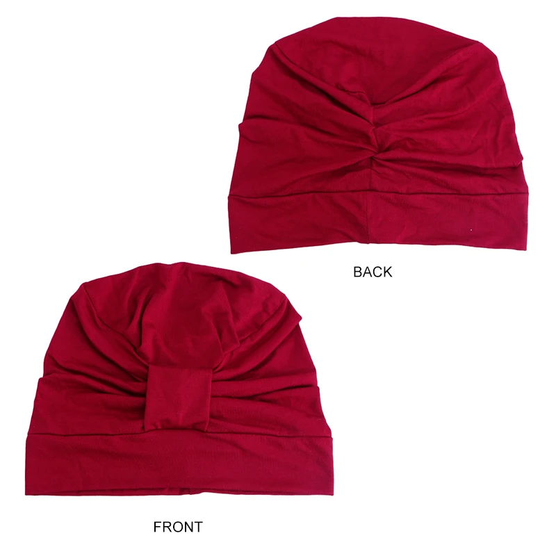 Turbante de algodón para mujer, gorro de cobertura completa para dormir de noche, Hijab interno, gorro elástico musulmán, gorro de quimio para la