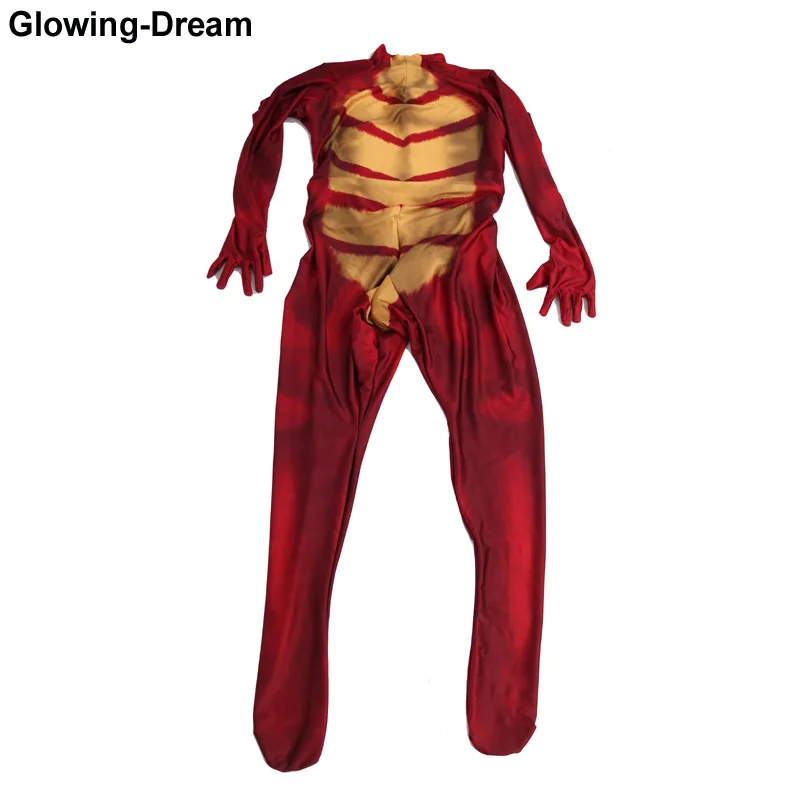 High Quality New Arrive Red Animal Outfit With U Type Zipper Animal Costume Beast Cosplay Costume